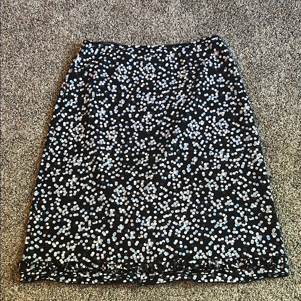The Limited Black and Silver Knee-Length Pencil Skirt